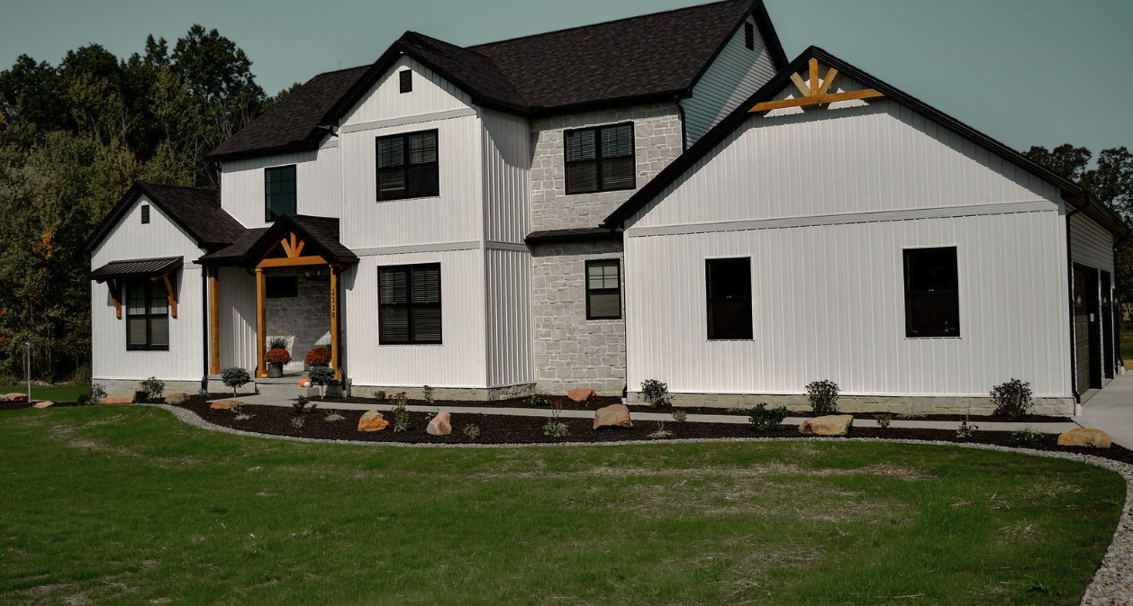 Thick, established green lawn in Canton, Ohio one season after new lawn installation by Fili Property Maintenance